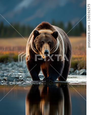 Powerful Grizzly Bear by River Powerful Grizzly Bear by River 130192575