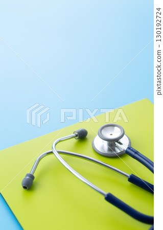 Blue stethoscope and binder Blue stethoscope and binder 130192724