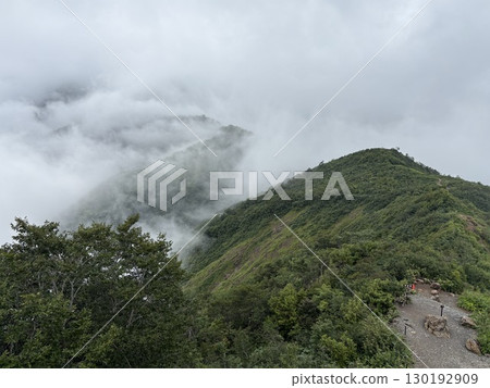 Summer Tanigawadake hiking trail seen from Tenjin Ridge_Tanigawadake 130192909