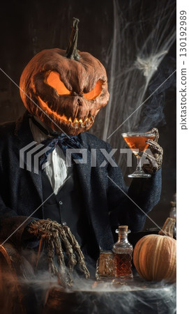 Pumpkin headed character for Halloween! 130192989