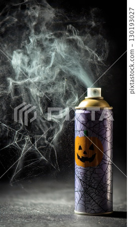 Halloween themed spray can with smoke effect 130193027