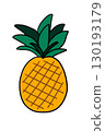 simple pineapple illustration 130193179