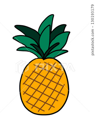 simple pineapple illustration 130193179