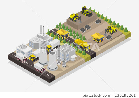 Isometric factory Isometric factory 130193261