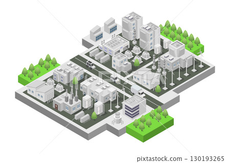 Isometric factory Isometric factory 130193265