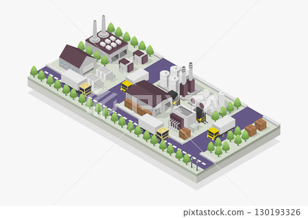 Isometric factory 130193326