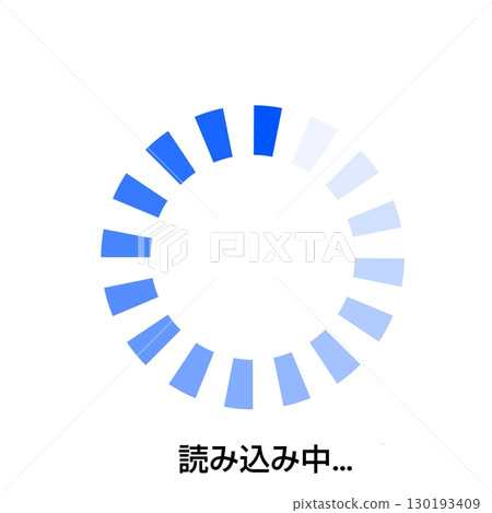 Illustration showing loading wait (blue) 130193409