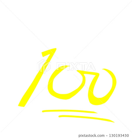 100個手寫風格項目（黃色） 130193430