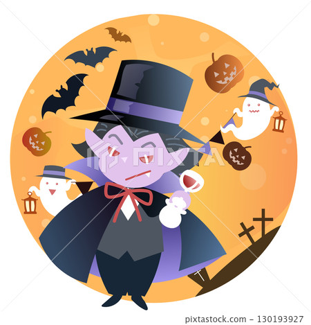 Cute Halloween Vampire 130193927