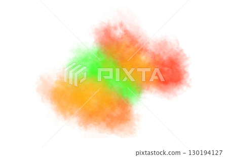 Colorful smoke cloud with vibrant red green and yellow gradient on transparent background abstract paint explosion Colorful smoke cloud with vibrant red green and yellow gradient on transparent background abstract paint explosion 130194127
