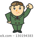 Illustration of a hard-working manager 130194383
