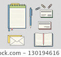 可用於商業的文具套裝插圖 130194616