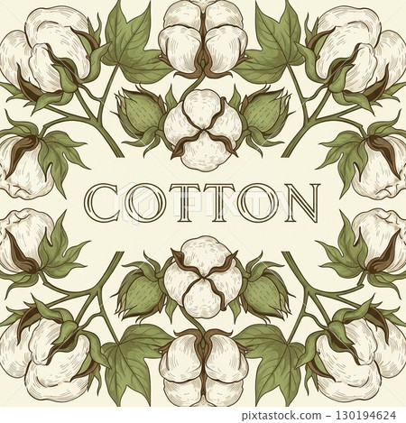 Stylish image of cotton 130194624