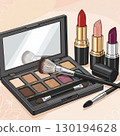 漂亮的化妝品和化妝品套裝 130194628