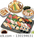 日本料理插圖 130194631