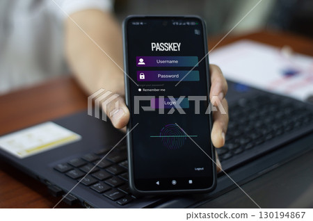 concept of using Passkey instead of a code set for maximum security Biometric Lock concept of using Passkey instead of a code set for maximum security Biometric Lock 130194867