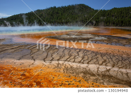 Grand Prismatic Pool at Yellowstone National Park. 130194948