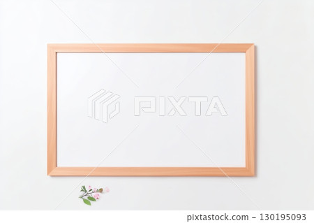 Photo frame with empty center, white background 130195093