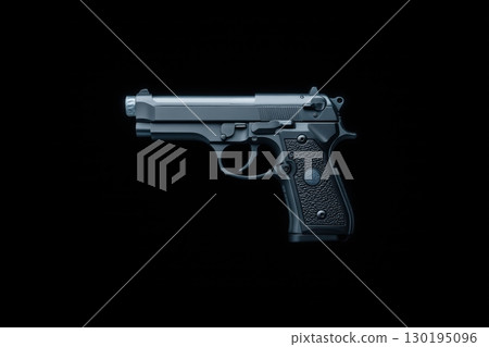Pistol on a black background 130195096