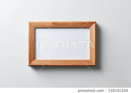 Photo frame with empty center, white background 130195109