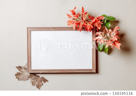 Photo frame with empty center, white background Photo frame with empty center, white background 130195116