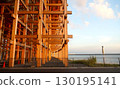 Scenery of the large roof ring, Osaka Bay and Osaka Lighthouse 130195141