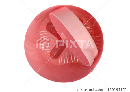 Top view of a new plastic flower pot with a tray inside. Top view of a new plastic flower pot with a tray inside. 130195151