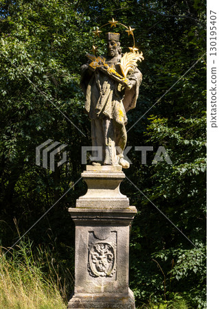 Historical statue of Saint Jan Nepomucky, Czechia Historical statue of Saint Jan Nepomucky, Czechia 130195407