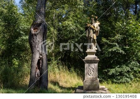 Historical statue of Saint Jan Nepomucky, Czechia Historical statue of Saint Jan Nepomucky, Czechia 130195408