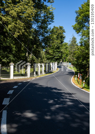 Road around castle Sturzna, Czech republic Road around castle Sturzna, Czech republic 130195409