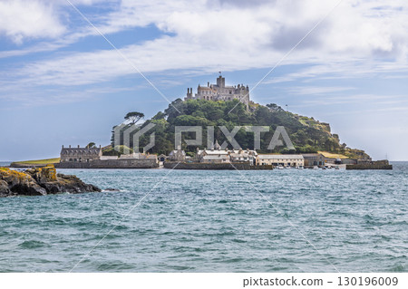 St Michael's Mount, Cornwall. Island Castle Rising Above Mount's Bay on a Calm Sea 130196009