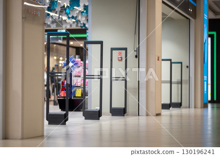 A clothing store security system with radio-frequency gates 130196241