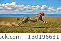 Cheetah Sprinting Across the Savanna - Ai Generated 130196631