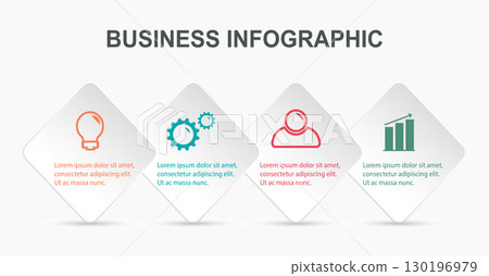 Business infographic template. 130196979
