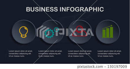 Business infographic template. 130197009