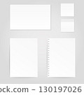 Paper sheets mock ups. 130197026
