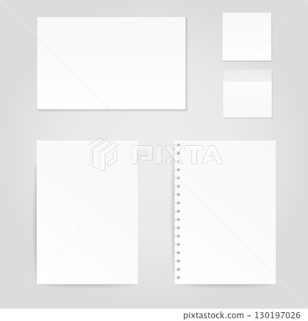 Paper sheets mock ups. 130197026