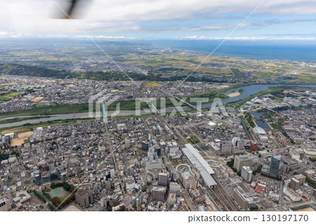 富山市及富山站週邊地區的鳥瞰圖 130197170