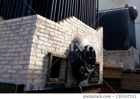 Installation Process of Large Steam Boiler Components at Industrial Site in Broad Daylight Installation Process of Large Steam Boiler Components at Industrial Site in Broad Daylight 130197331
