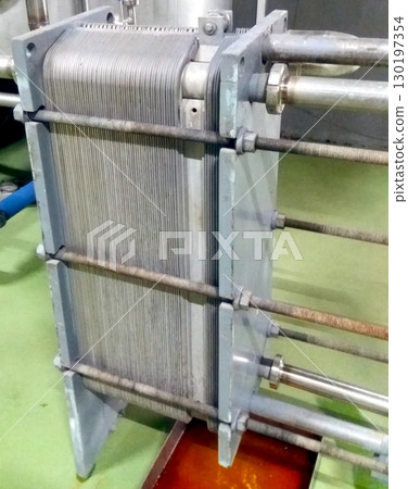 Plate Heat Exchanger Installed in an Industrial Facility for Efficient Thermal Management 130197354