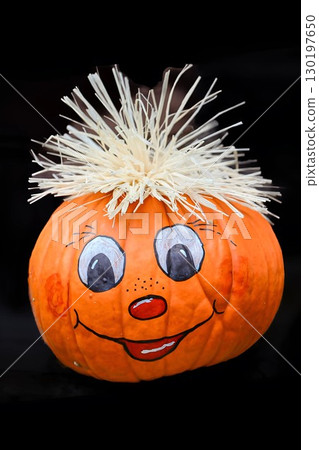 Orange Pumpkin with Character 130197650