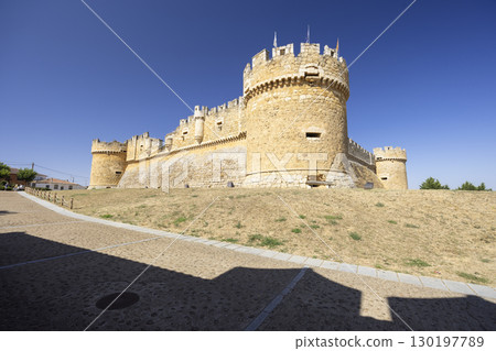 Grajal de Campos Castle standing tall in Castilla and Leon, Spain 130197789