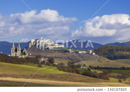Spis Castle dominating the landscape near Spisske Podhradie, Slovakia Spis Castle dominating the landscape near Spisske Podhradie, Slovakia 130197805