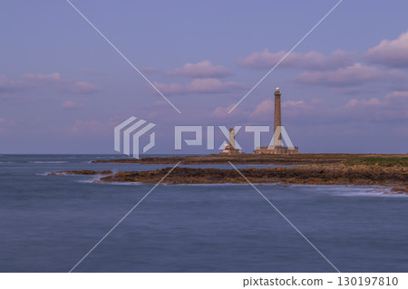 Gatteville Lighthouse standing tall at sunset in Normandy, France Gatteville Lighthouse standing tall at sunset in Normandy, France 130197810