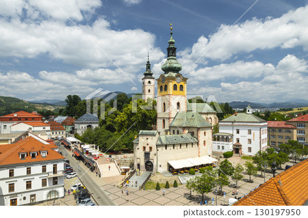 Church of the Assumption of the Virgin Mary dominating Namestie Stefana Moysesa square in Banska Bystrica, Slovakia Church of the Assumption of the Virgin Mary dominating Namestie Stefana Moysesa square in Banska Bystrica, Slovakia 130197950
