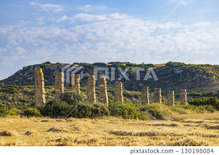 Aqueduct to Los Banales, Roman archaeological site near Uncastillo, Province of Zaragoza, Spain Aqueduct to Los Banales, Roman archaeological site near Uncastillo, Province of Zaragoza, Spain 130198084