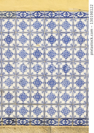 Tradition blue azulejos, train station of Pocinho, Portugal 130198122