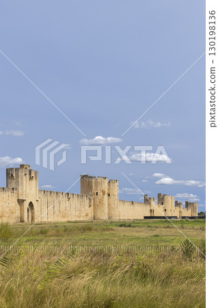 Aigues-Mortes walls and fortifications, Departement Gard, Occitanie, France 130198136