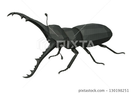 低多邊形風格長頸鹿鍬形蟲 低多邊形風格長頸鹿鍬形蟲 130198251