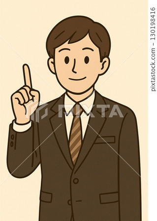 年輕的商人解釋一點 年輕的商人解釋一點 130198416